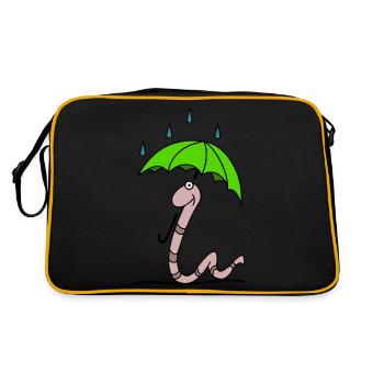 Ver avec parapluie - Sac Retro - noir/or - Dos