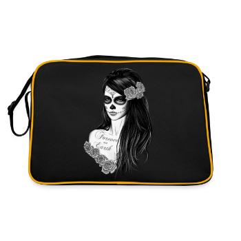 La Catrina schwarz weiß - Sac Retro - noir/or - Dos
