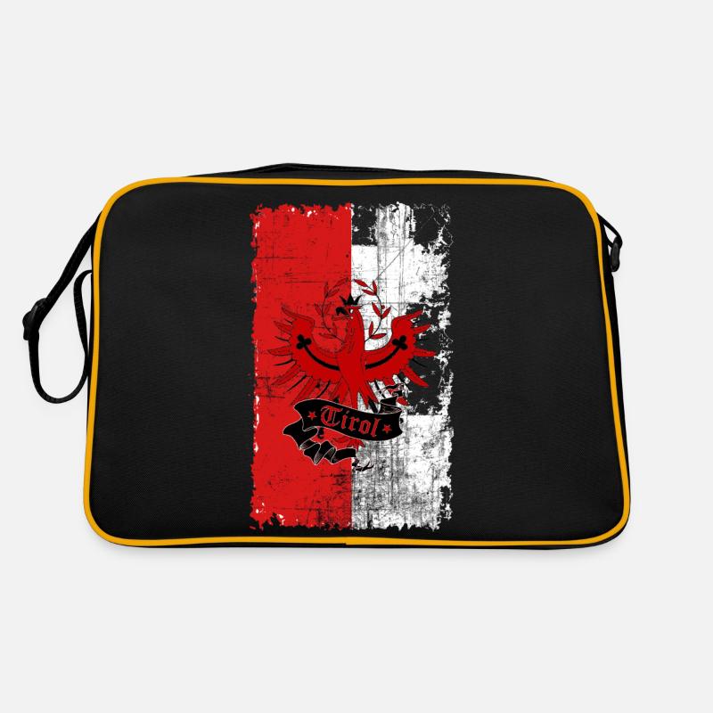Retro Tirol - Retro Tasche - Schwarz/Gold