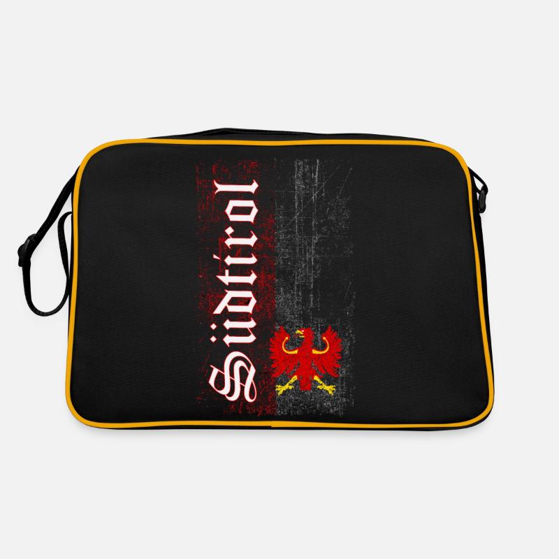 Südtirol - Retro Tasche - Schwarz/Gold
