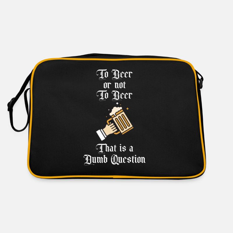 Zu Bier oder nicht zu Bier Das ist eine dumme Frage Spaß Retro Tasche
