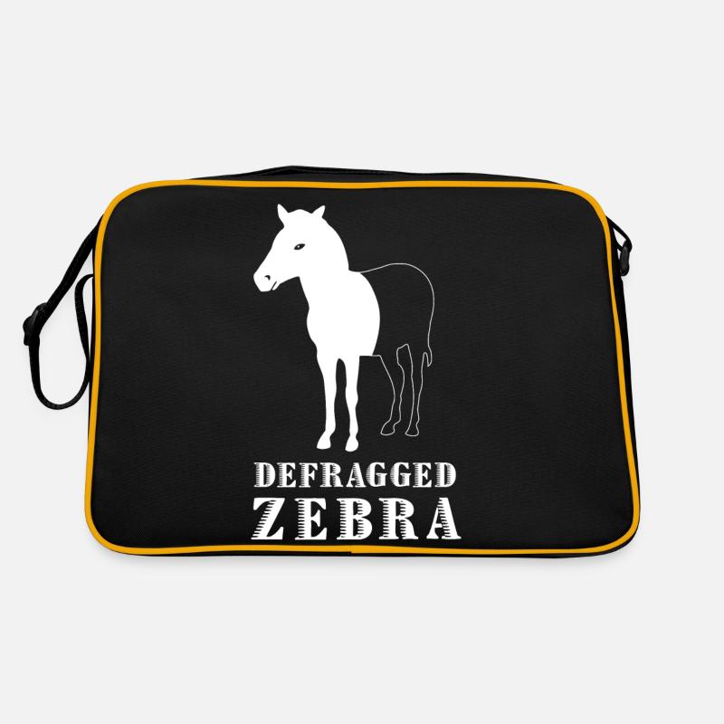 Defragged Zebra Computer Scientist Admin Geek Gift Retro Bag