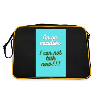 I'M ON VACATION. I CAN NOT TALK - Sac Retro - noir/or - Dos