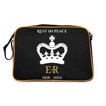 Queen Elizabeth II RIP - Retro Bag - black/gold - Back