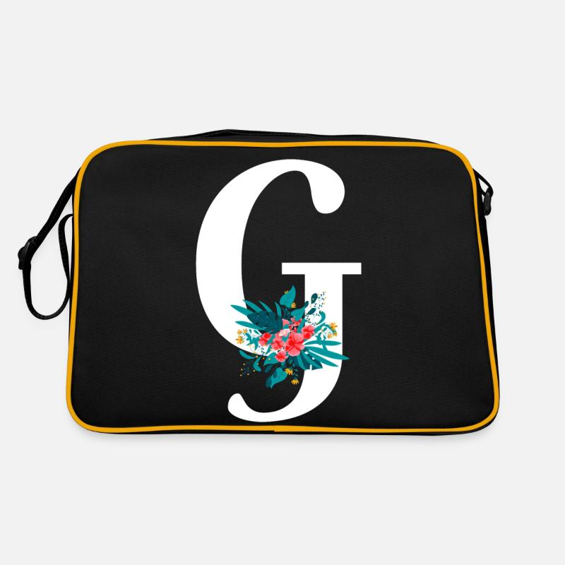 Buchstabe G geblümt Retro Tasche
