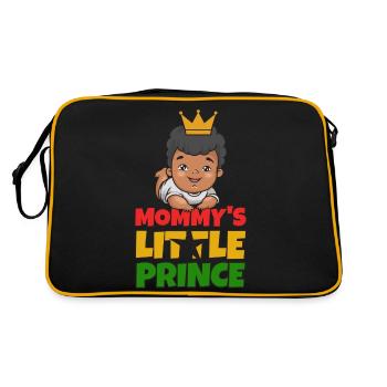 Ghana Ghanaian Flag Young Prince Crown I Gift - Retro Bag - black/gold - Back
