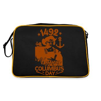 1492 HAPPY COLUMBUS DAY - Retro Bag - black/gold - Back