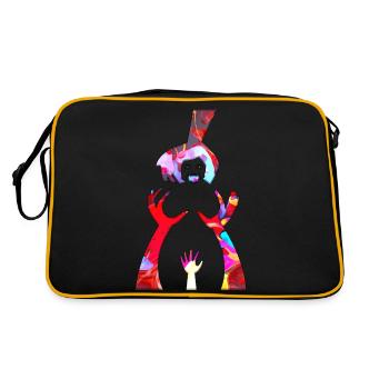 Illusion d’optique art psychédélique rétro formes sexe - Sac Retro - noir/or - Dos