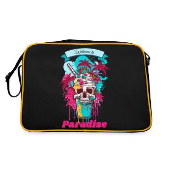 Bienvenue au paradis - Sac Retro - noir/or - Dos