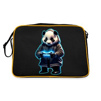 Panda Gamer - Retro Bag - black/gold - Back