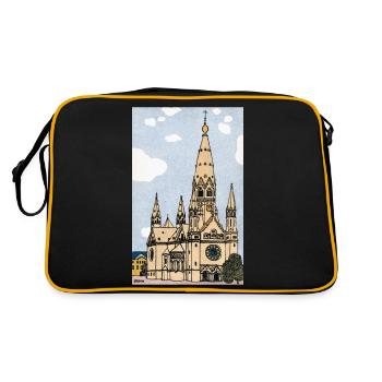 Église du Souvenir Kaiser Wilhelm Berlin - Sac Retro - noir/or - Dos