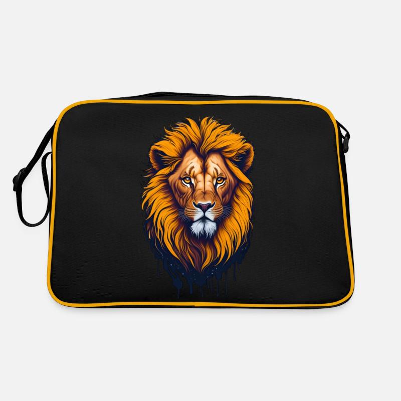 Löwe I Raubkatze der Savanne Afrikas I Geschenk Retro Tasche