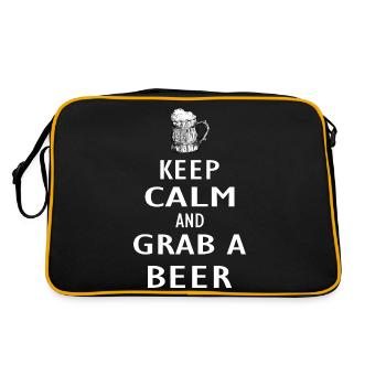 Restez calme et prenez une bière - Sac Retro - noir/or - Dos