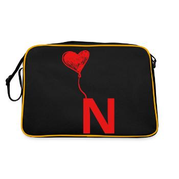 Lettre n cœur - Sac Retro - noir/or - Dos