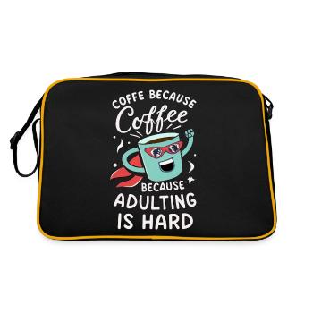 Coffee Hero Design - Retro Bag - black/gold - Back
