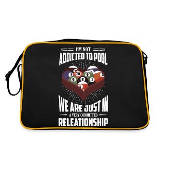 I'm Not Addicted To Pool Billiard Player Billard P - Retro Tasche - Schwarz/Gold - Hinten