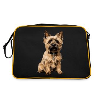 Cairn Terrier 4 - Sac Retro - noir/or - Dos