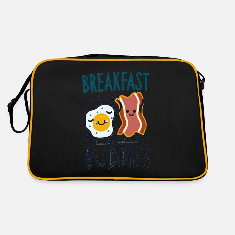 Breakfast Buddies - Retro Tasche - Schwarz/Gold