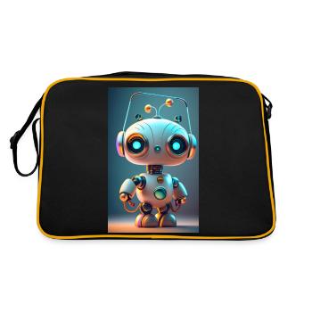 funny robot - Retro Bag - black/gold - Back