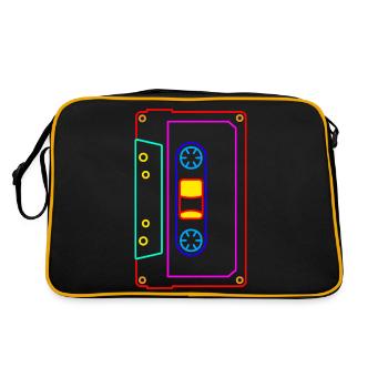Cassette - Mixtape Audio Cassette Magnétique rétro - Sac Retro - noir/or - Dos