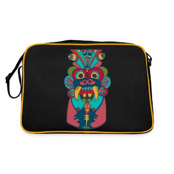 Asian inspired Dragon - Retro Bag - black/gold - Back