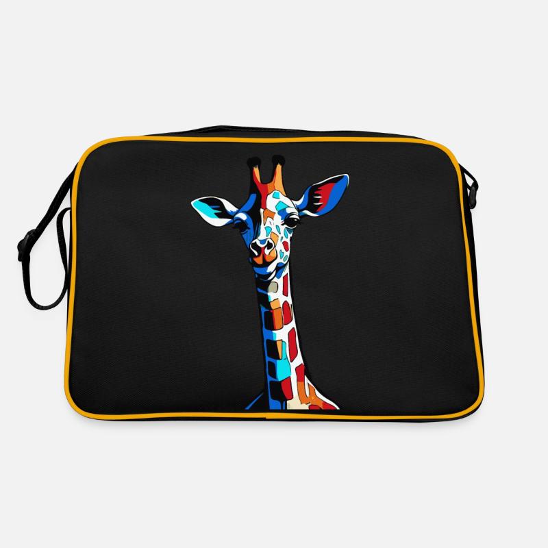 Girafe Graffiti colorée Sac Retro