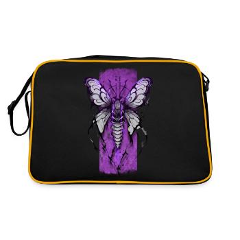 Nocturne enchanteur : Papillon mystique - Sac Retro - noir/or - Dos