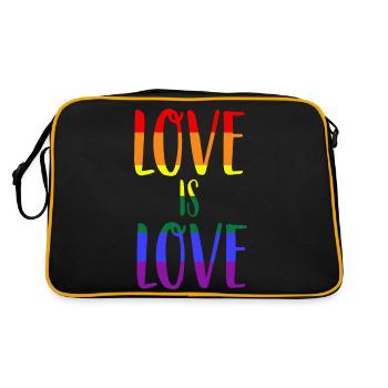 L’amour est l’amour Gay Pride LGBT Arc-en-ciel - Sac Retro - noir/or - Dos