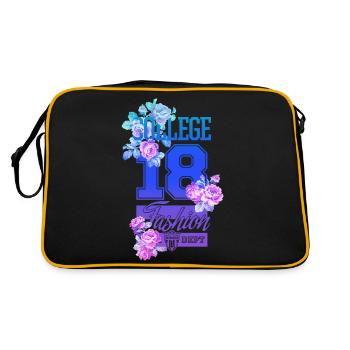 Belle femme peinture art visage femme colorée - Sac Retro - noir/or - Dos