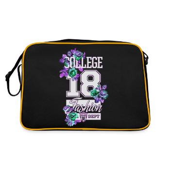 Belle femme peinture art visage femme colorée - Sac Retro - noir/or - Dos