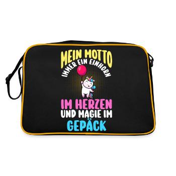 Licorne - Sac Retro - noir/or - Dos