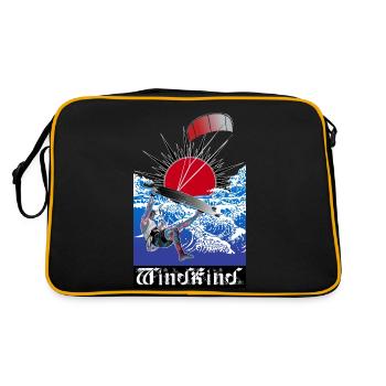 WINDKIND Big Wave - Retro Bag - black/gold - Back
