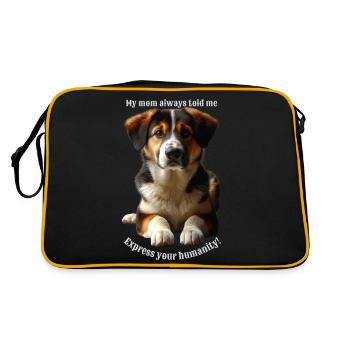 Express your humanity-1 - Retro Bag - black/gold - Back