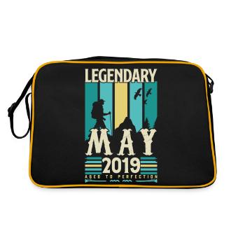 cadeau Anniversaire Mai 2019, Vintage mai 2019. - Sac Retro - noir/or - Dos