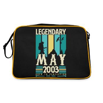 cadeau Anniversaire Mai 2003, Vintage mai 2003. - Sac Retro - noir/or - Dos