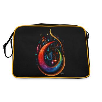 Œuvre musicale abstraite - Sac Retro - noir/or - Dos