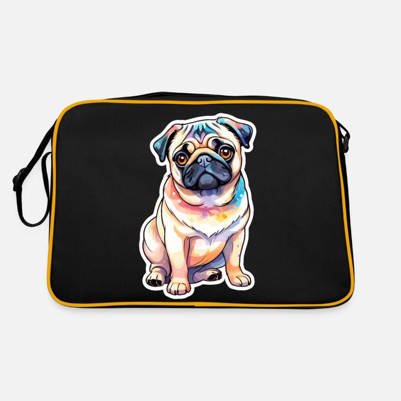 Aquarelles de carlin Sac Retro
