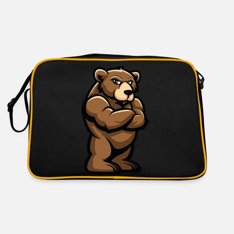 Bear Grizzly Bear Brown Bear Retro Bag