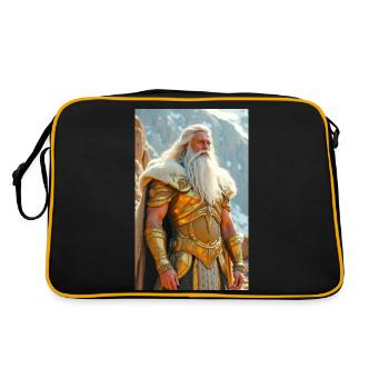 Heimdall is the vigilant guardian of the Bifröst - Retro Bag - black/gold - Back