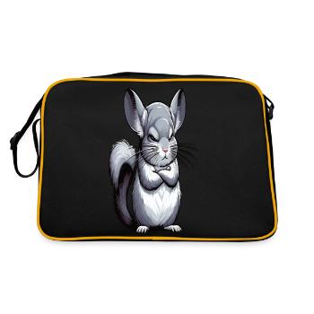 Chinchilla Chinchillas Propriétaire d’un chinchilla Rongeur - Sac Retro - noir/or - Dos