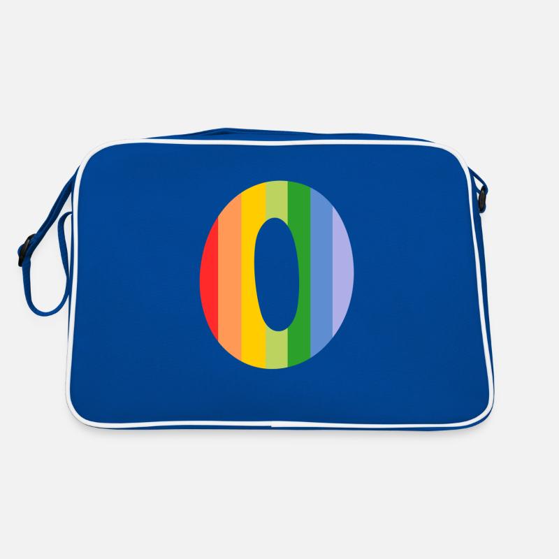 Buchstabe oder Regenbogen Retro Tasche