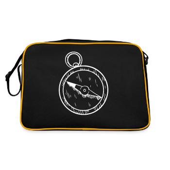 Boussole dessinée à la main Direction cardinale - Sac Retro - noir/or - Dos