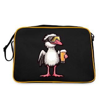 Strauss Après-Ski Bière Bande Dessinée - Sac Retro - noir/or - Dos