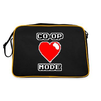 Cadeau de mariage pixel art mode co op - Sac Retro - noir/or - Dos