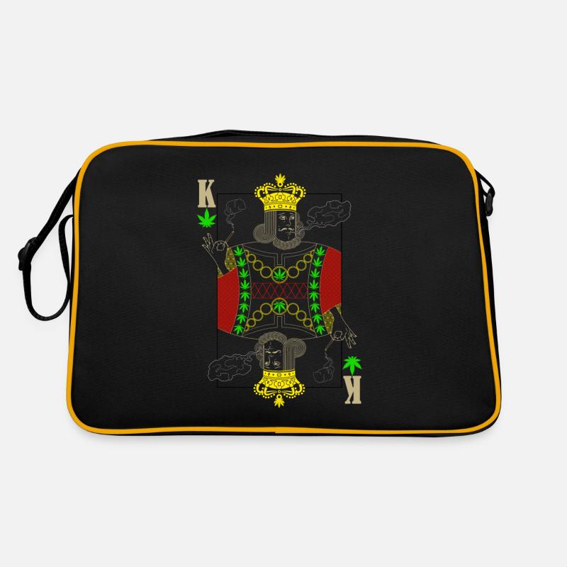 Cannabis reggae king playing card Retro Bag