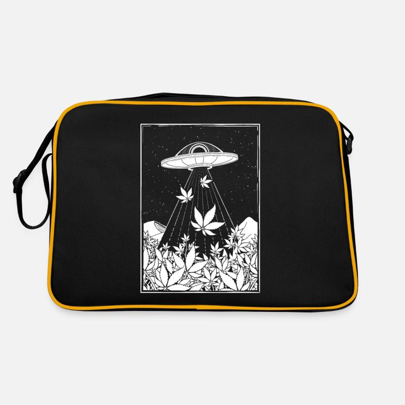 Alien DMT sammelt Unkraut Retro Tasche