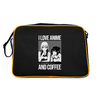 J’adore l’anime et le café - style manga. - Sac Retro - noir/or - Dos