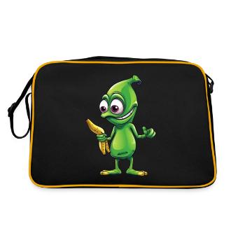 L’extraterrestre vert rencontre la banane drôle - Sac Retro - noir/or - Dos