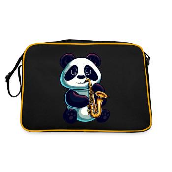 Panda Saxophones Classical Music Jazz - Retro Bag - black/gold - Back