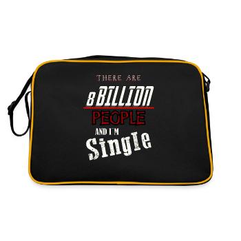 Il y a 8 milliards de personnes et je suis célibataire - Sac Retro - noir/or - Dos